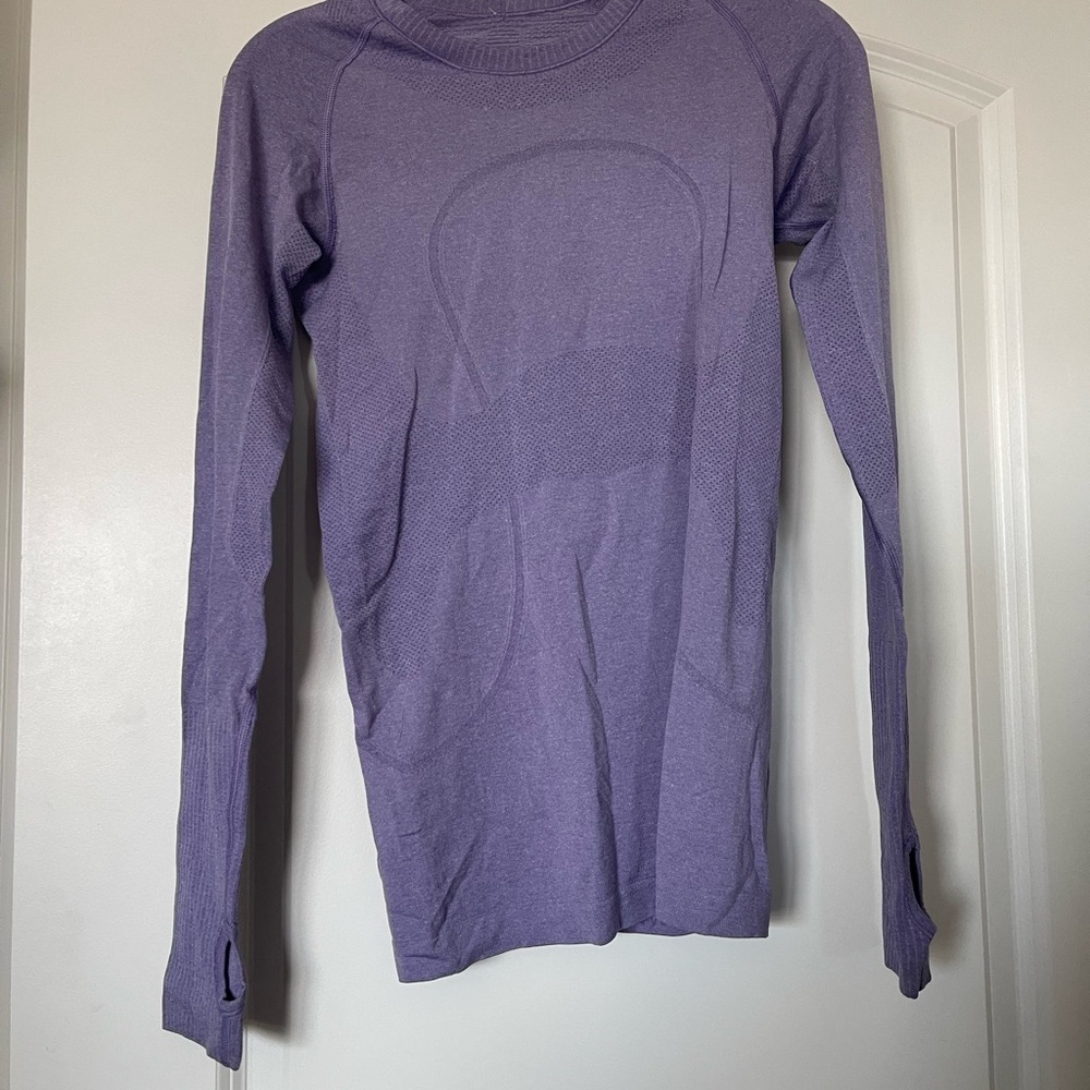 Lululemon Swiftly Tech Long Sleeve Lavender Top